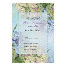 Watercolorhydrangea-Blumenhochzeit - UAWG Ankündigungskarten