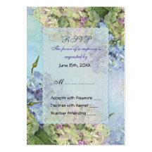 Watercolorhydrangea-Blumenhochzeit - UAWG Visitenkarte