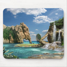 Waterfalls Ocean - Mauspad