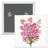 Waxflower BlumenstraußPin Anstecknadelbutton