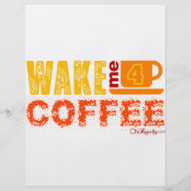 Wecken Sie mich für Kaffee Flyerdruck
