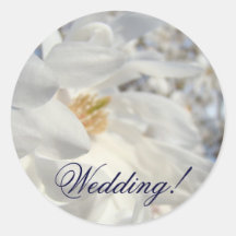 Wedding! Aufkleber Einladung kardiert weißes Blume