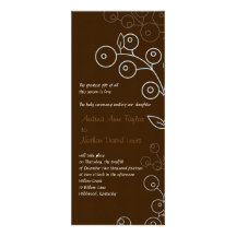 Wedding braune Einladung 4 x 9
