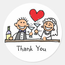 Wedding danken Ihnen Aufkleber
