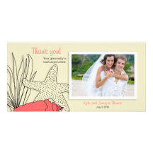 Wedding danken Ihnen Foto-Karte - Strand-Thema Individuelle Photo Karten
