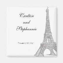 Wedding in der Paris-Magnet-Bevorzugung Magnete