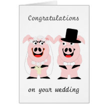 Wedding Schweine Grußkarte