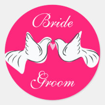 Wedding Tauben-Aufkleber