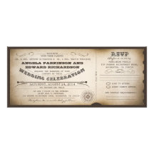 wedding Vintage Karteneinladung mit UAWG-Entwurf