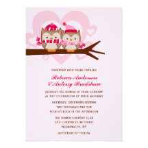 Wedding Winter-Eulen Einladungskarten