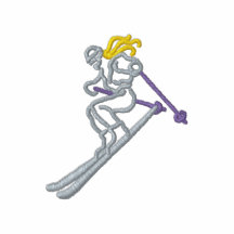 Weiblicher Skifahrer