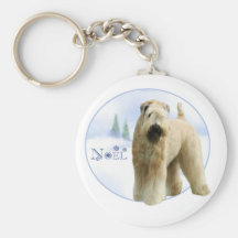 Weich überzogenes Wheaten Terrier-Weihnachten Keyc Schlüsselbänder