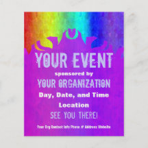 Weicher Regenbogen-lodernder Ereignis-Flyer