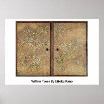 Weide-Bäume durch Eitoku Kano Poster