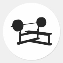 Weightlifting Runde Aufkleber