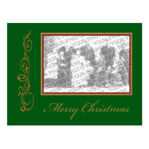 Weihnachten addieren Ihre Foto-Rahmen-Postkarte