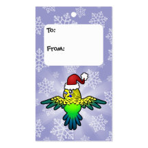 Weihnachten Budgie Visitenkartenvorlage