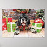 Weihnachten - Cocker spaniel - Harley Plakatdrucke