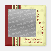 Weihnachten, das Save the Date Foto-Magneten Weddi
