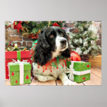 Weihnachten - englischer SpringerSpaniel - Lucy Plakat