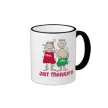 Weihnachten gerade verheiratet kaffee tassen