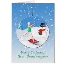 Weihnachten, groß - Enkelin, Ballett-Tänzer Grußkarten