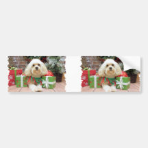 Weihnachten - Havanese - Maurer Autosticker