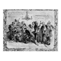 Weihnachten im Hall des Bediensteten Postkarte