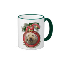 Weihnachten - Plattform die Hallen - Goldendoodles Tee Haferl