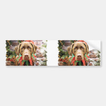 Weihnachten - Schokolade Labrador - Hershey Auto Aufkleber