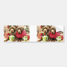 Weihnachten - Schokolade Labrador - Hershey u. Zen Auto Sticker