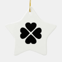 weihnachten Stern Glücksbringer Kleeblatt herz Weihnachtsornament
