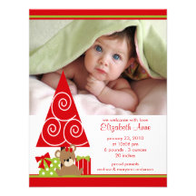 WeihnachtsBaby-Foto-Mitteilung Ankündigungskarte
