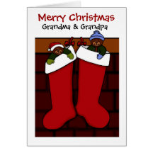 Weihnachtsbären für Großmutter und Großvater Grußkarten