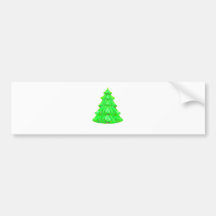 Weihnachtsbaum-Gelbgrün weißes OL das MUSEUM Za Autoaufkleber