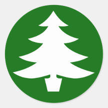 Weihnachtsbaum, grün runde aufkleber