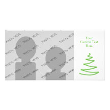 Weihnachtsbaum in Grünem, in einfachem und in stil Personalisierte Foto Karte