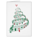 Weihnachtsbaum mit Musiknoten Grußkarte