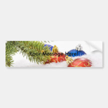 Weihnachtsbaum-Verzierungen im Schnee Autosticker
