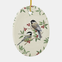 Weihnachtschickadee-Verzierung Ornament