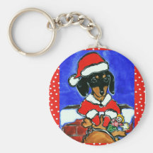 WeihnachtsDackel Schlüsselanhänger