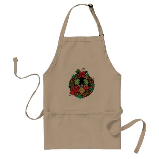 Weihnachtselch-Kranzentwurf Schürze