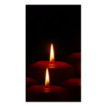 Weihnachtsfeiertags-Einführungs-Kerzen-Flammen Visitenkarte