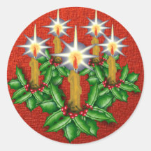 Weihnachtsfeiertags-Kerzen-Aufkleber