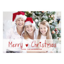 WEIHNACHTSfoto-FEIERTAGS-GRÜSSENDE FLACHE KARTE Individuelle Ankündigskarten