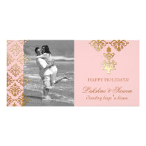 Weihnachtsfoto-Karten-Save the Date Damast-Baby-Ro fotokarten