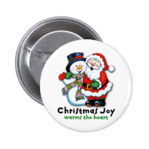 Weihnachtsfreude wärmt das Herz Buttons