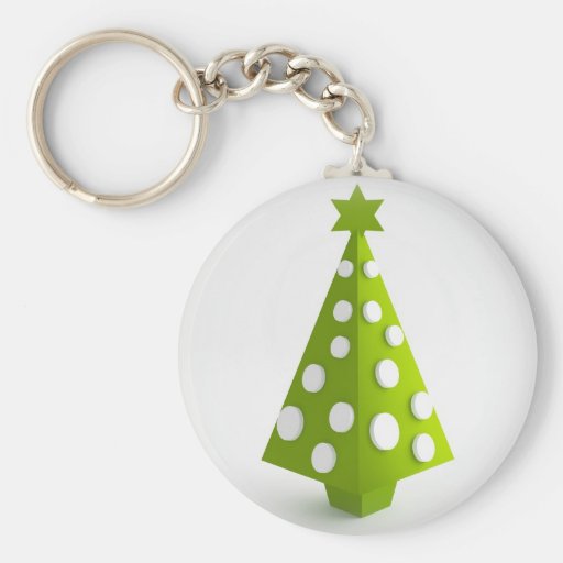 Weihnachtsgrüner Baum Schlüsselanhänger