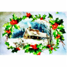 Weihnachtsgruß mit scenary acrylausschnitte