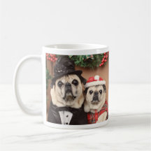 Weihnachtsherz-Mops-Becher Kaffee Tasse